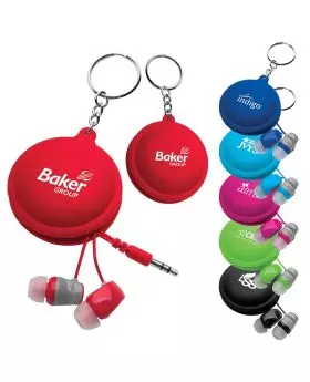 Key Chain Earbuds Color Bright Case