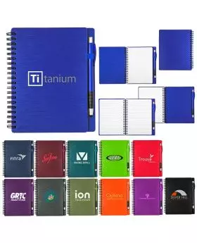 Colorful Metallic Notebook Set with Stylus Pen 5.75x7
