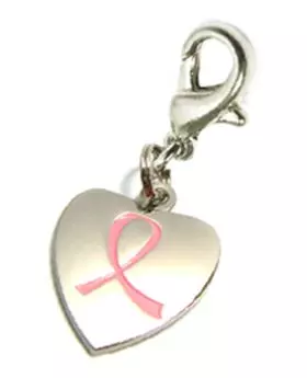 Pink Ribbon Jewelry Charm