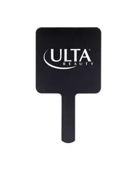 Square Rubberized Hand-Held Beauty Mirror
