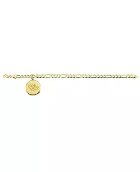 Gold Plated Bracelet With Round Pendant