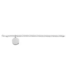Sterling Silver Bracelet with Round Pendant
