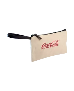 Quality 12 Oz Flat Canvas Wristlet with Leather Strap