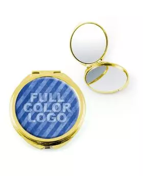 Full Color Gold Compact Mirror