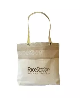 Fashion Resort Jute and 12 Oz Cotton Tote Bag