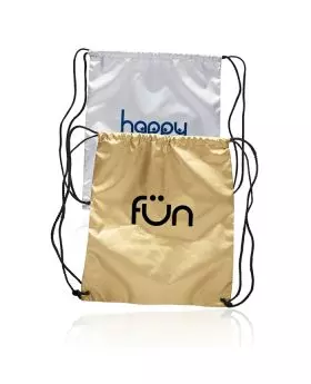 Shiny Gold or Silver Drawstring Backpack