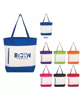 Color Accented Brilliant PolyCanvas Tote Bag