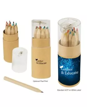 Combo Colored Pencils Gift Set with Sharpener