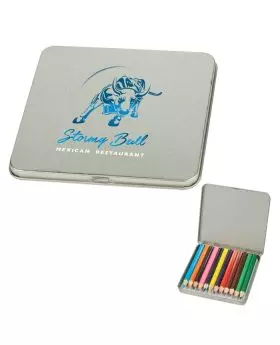 Tin Box of 12 Colored Pencils Gift Set