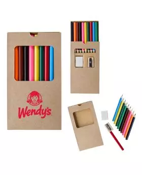 Boxed 10 Colored Pencils Set in Kraft Box