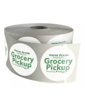 Rush 2 Day Roll Labels in 1 Inch Round Shape
