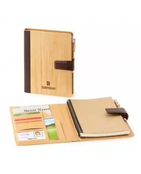 Eco Friendly Bamboo Journal Book with Refillable