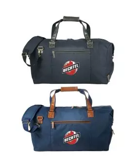 The Georgetown Denim and Leatherette Trim Duffel Bag