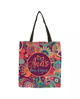 Full Color 9 Oz Cotton Sublimated Tote Bag