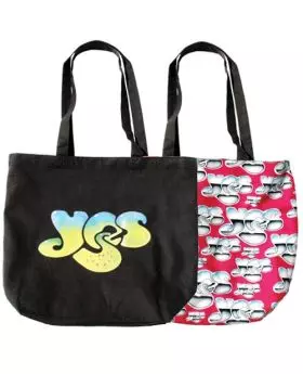 Reversible Black Canvas Tote with Colorful Custom Liner