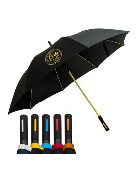 Modern Black Fashion Umbrella with Bright Color Trim