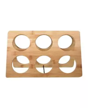 Bamboo Wooden Wine Stand Rack for 6 Bottles