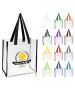 Color Straps and Clear Stadium Tote Bag Size 12x12x6
