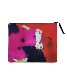 Full Color Sublimated Cosmetic Bag Flat Pouch with Ribbon Zipper