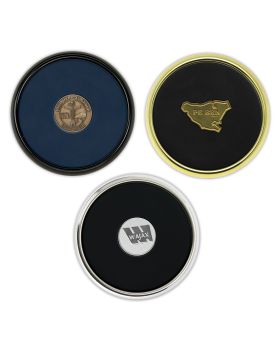 Custom Round Coaster with Custom Medallion