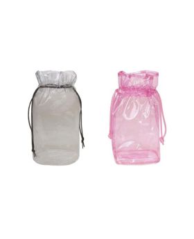 12 Inch Tall Clear or Translucent Drawstring Pouch