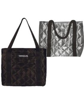 Quilted Satin Tote Bag