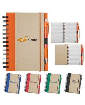 Recycled Color 7 x 5.5 Notebook with Pen