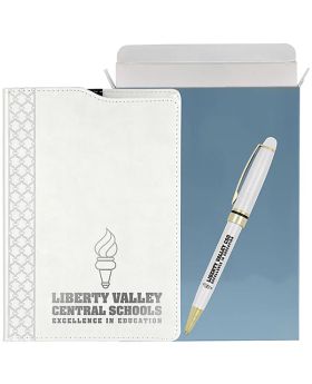 Deluxe Executive Designer Leatherette Journal and Presidential Pen Gift Set