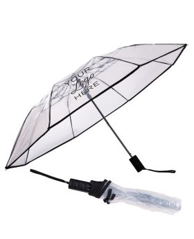 Clear Umbrella with Designer Trim