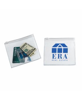 Simple Clear Vinyl Pouch with Plastic Closure 5.5 x 5.25