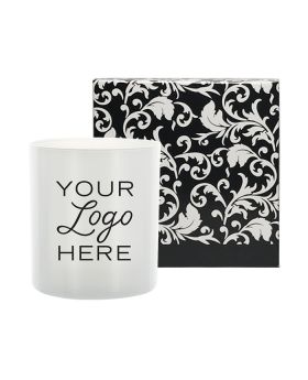 Premium High End 10 Oz Candle with Custom Designed Black Floral Damask Box - QHE (Quality High End)