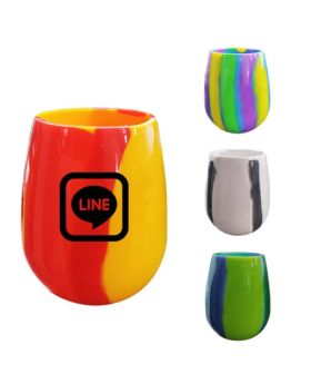 Designer Patterned Silicone Wine Glasses Unbreakable for Indoor/Outdoor I