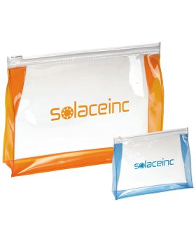 Clearly Transparent PVC Plastic Zippered Amenities Pouch