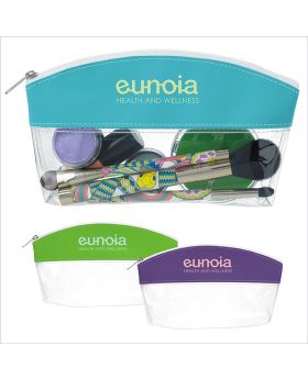 Clear See-Through Cosmetic Zippered Case Bag