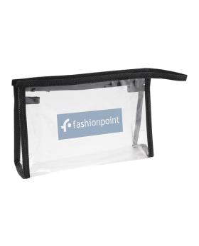 Top Zippered Simple Clear Pouch for Travel or Samples