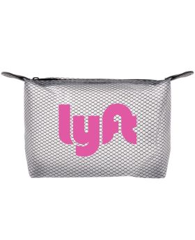 Frosted Mesh Grid Design Cosmetics Pouch