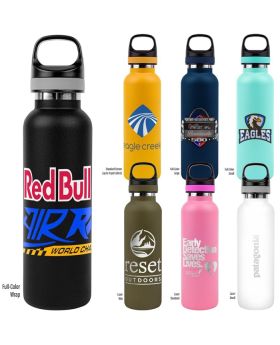 20 Oz Stainless Steel Double-Wall Vacuum Bottle Powder Coated Color