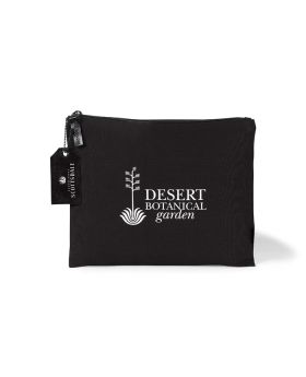 8 Oz Canvas Flat Pouch with Zipper Puller in Large