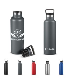 Columbia® 21 Oz Stainless Steel Double-Wall Vacuum Bottle with Carry Top