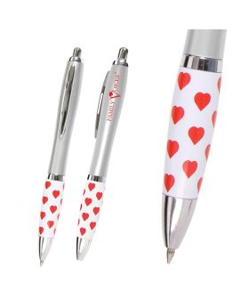 Curvy Ballpoint Top Selling Pen with Hearts