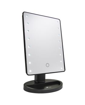 Tabletop LED Mirror With Dimmable Setting and Natural Light Appearance
