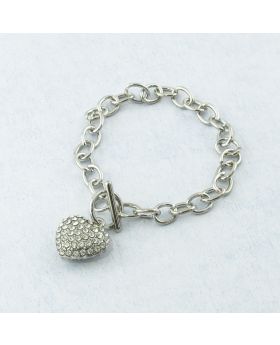 Designer Style Crystal Heart Bracelet