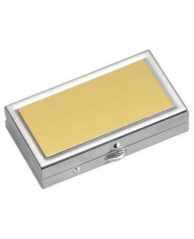 Gold Rectangular Pill Box