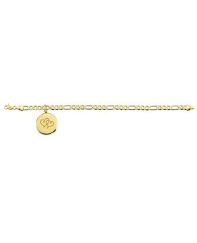 Gold Plated Bracelet With Round Pendant