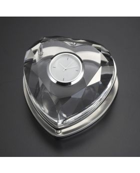 Crystal Heart Shape Clock