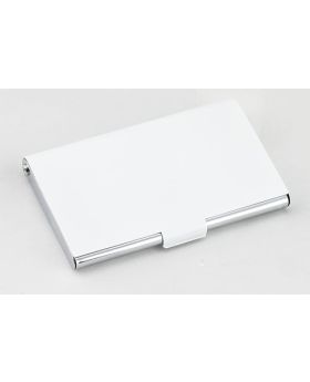 White and Silver Business Card Case