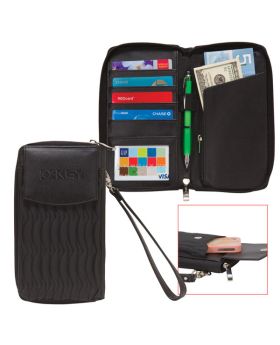 Designer Executive Leatherette Wristlet Wallet Phone Purse