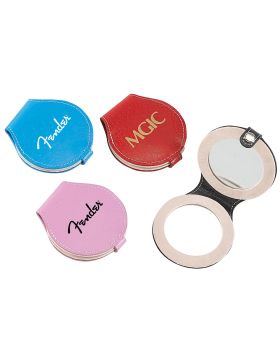 Leather Round Mirror Compact