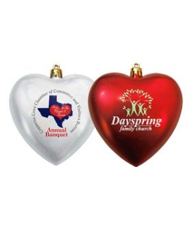 4 Inch Heart Shaped Ornaments