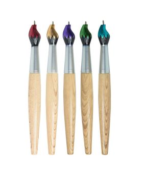 Paint Brush Shaped Ballpoint Wooden Pen